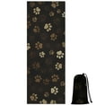 thumbnail image 1 of Paw Print Hot Yoga Mat Towel Non Slip for Hot Yoga - Quick-Drying Yoga Mat Cover with 4 Corner Pockets with Travel Bag - Hot Yoga Towel Non Slip Grip Moisture Wicking Sweat 70"x26", 1 of 6
