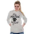 thumbnail image 1 of Paw Print In My Heart Cute Pet Owner Women Plus Size Long Sleeve Graphic Tee Brisco Brands 3X, 1 of 5