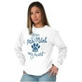 thumbnail image 1 of Paw Print In My Heart Cute Pet Owner Women's Long Sleeve T Shirt Brisco Brands M, 1 of 5