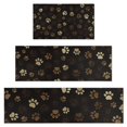 thumbnail image 1 of Paw Print Kitchen Rugs Sets Of 3,Kitchen Runner Rugs Non Skid Washable,Decorative Kitchen Floor Mats for Kitchen,Sink,Laundry,17"x30"+ 17"x47" + 17"x59", 1 of 6