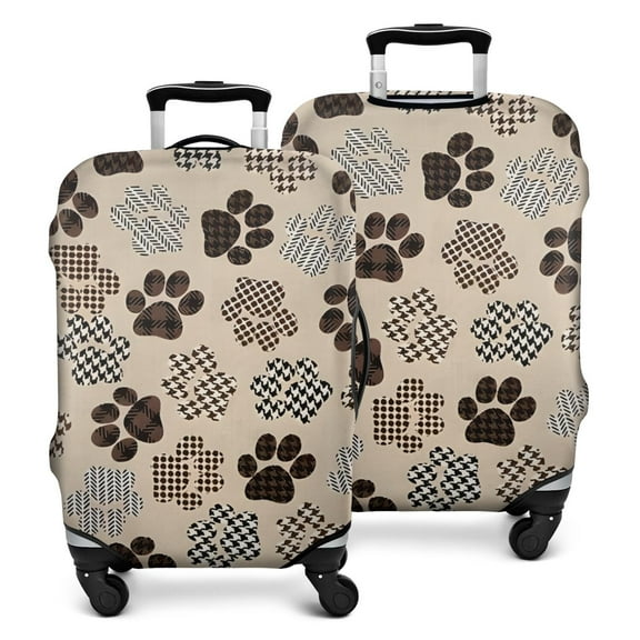 Paw Print Luggage Cover Fashion Suitcase Cover Baggage Covers Fit 25-28 Inch Luggage (Go Travel)