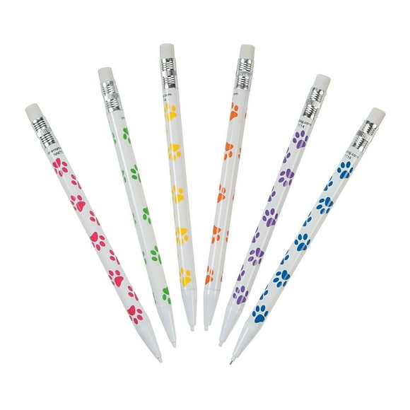 Paw Print Mechanical Pencils - Stationery - 24 Pieces
