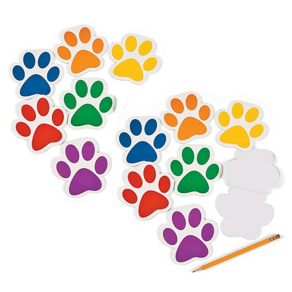 Paw Print Notepads Bulk 144 Pc