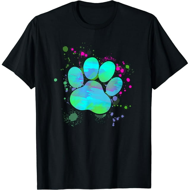 Paw Print Paint Art Graphic Animal Dog Paw TShirt