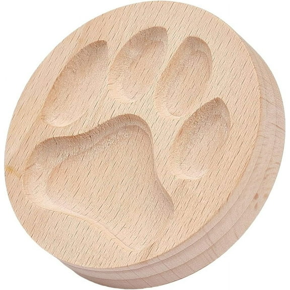 Paw Print Pattern Wooden Clay Stamp for DIY Creation Clay Tool Clay Pottery Tool Mixed Color