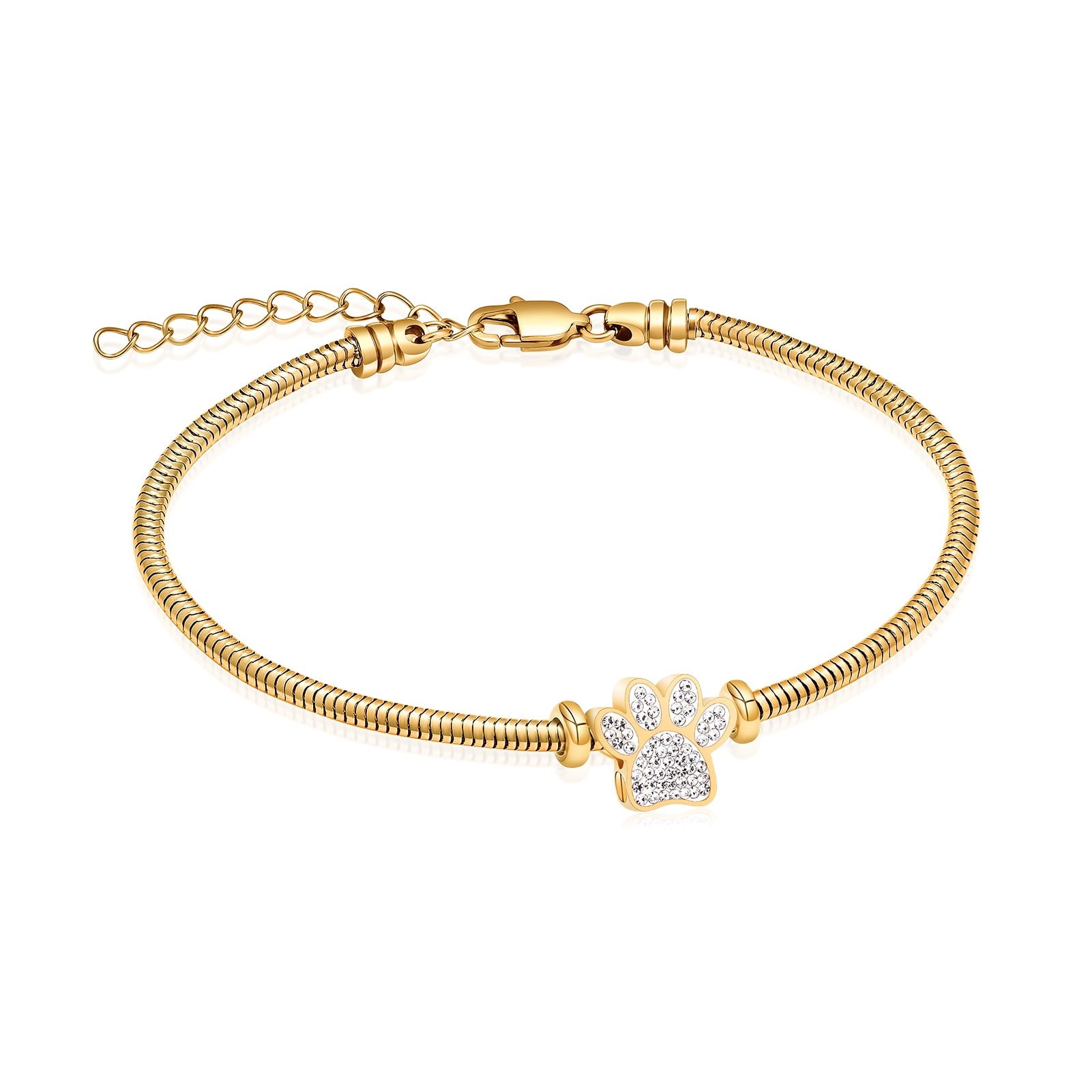 Paw Print Pet Cremation Jewelry Urn Bracelet for Ashes for Women Men of ...
