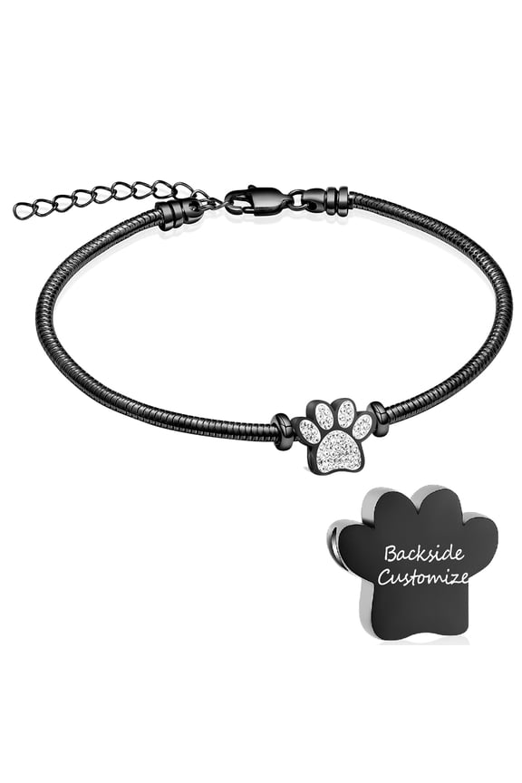 Paw Print Pet Cremation Jewelry Urn Bracelet for Ashes for Women Men of Loved Ones Cat / Dog Paw Keepsake Memorial Rope Ashes Bracelet
