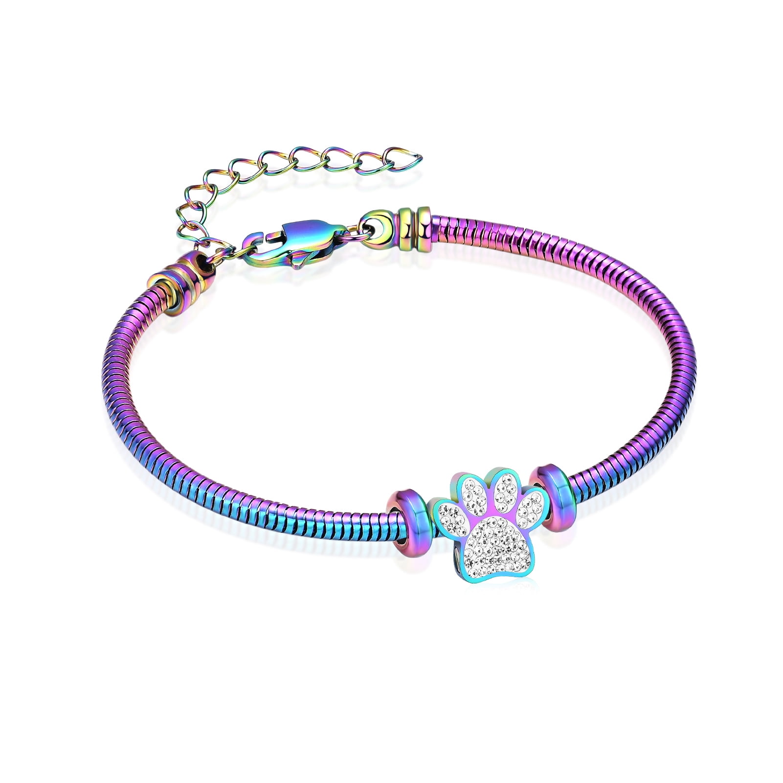 Paw Print Pet Cremation Jewelry Urn Bracelet for Ashes for Women Men of ...