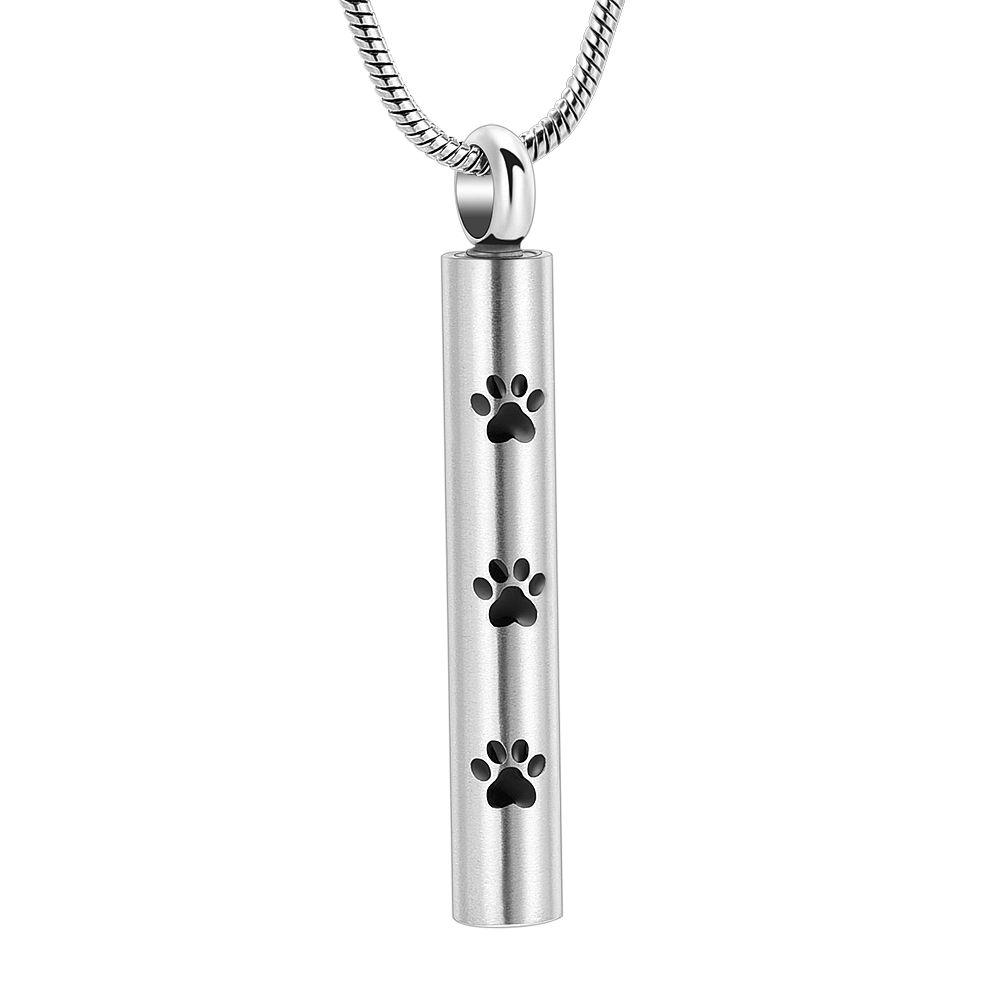 Paw Print Pet Cremation Pendant Small Urns For Ashes Keepsake Urn ...