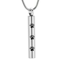 Paw Print Pet Cremation Pendant Small Urns For Ashes Keepsake Urn Necklace Mini Urns