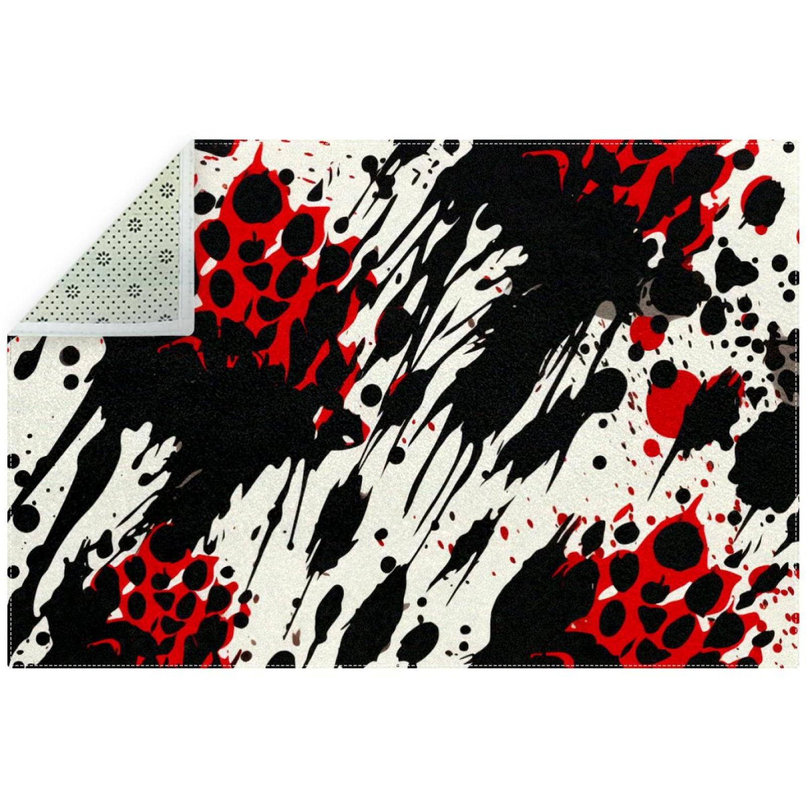 Paw Print Polyester Office Mat RightAngle Floor Protector for