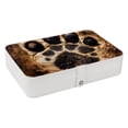 thumbnail image 1 of Paw Print Portable PU Leather Organizer Box with Removable Compartment for Jewelry Display and Storage - Jewelry Boxes Included, 1 of 6