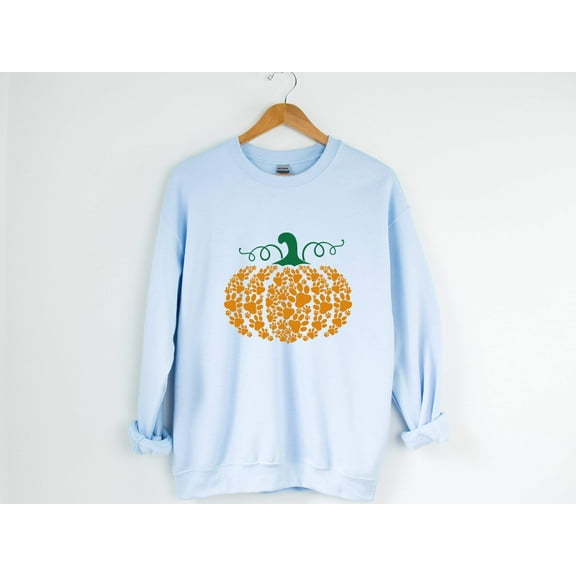 Paw Print Pumpkin Shirt, Halloween Dog Mom Sweatshirt