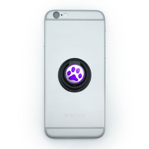 Paw Print - Purple Mobile Phone Ring Holder Stand
