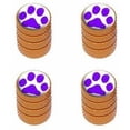 thumbnail image 1 of Paw Print Purple Tire Rim Wheel Aluminum Valve Stem Caps, Multiple Colors, 1 of 1