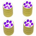 thumbnail image 1 of Paw Print Purple Tire Rim Wheel Aluminum Valve Stem Caps, Multiple Colors, 1 of 1