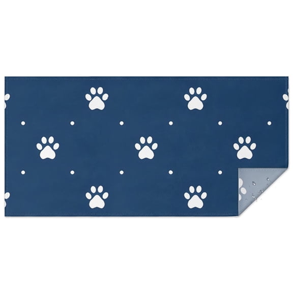 Paw Print Rectangle Tablecloth 60"x120",Waterproof Polyester Rectangle Table Cloth, Wipeable Spillproof Polyester Tablecloth for Dining, Camping, Indoor and Outdoor