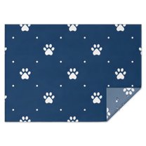Paw Print Rectangle Tablecloth 60"x84",Waterproof Polyester Rectangle Table Cloth, Wipeable Spillproof Polyester Tablecloth for Dining, Camping, Indoor and Outdoor