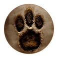 thumbnail image 1 of Paw Print Set of 6 Microfiber Leather Round Coasters, 11x11 cm/4.3x4.3 in, Drink Coasters for Home and Bar, Table Coasters, 1 of 6