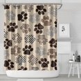 thumbnail image 1 of Paw Print Shower Curtain 84"x72" ,Bathroom Decorative Shower Curtains Set with 12 Hooks,Modern Waterproof Washable Shower Curtain, 1 of 6