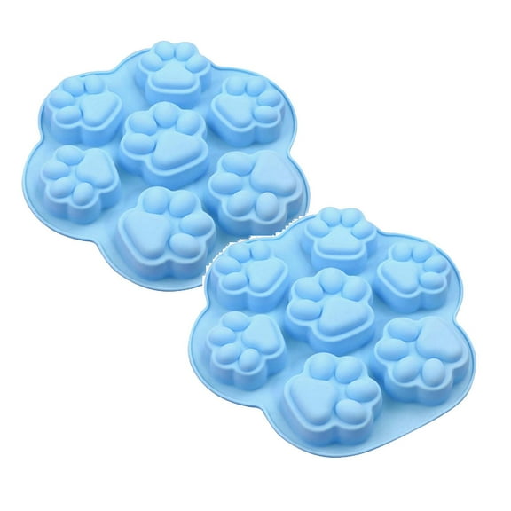 Paw Print Silicone Mold Set - Pet-Shaped Ice Cube & Chocolate Tray for DIY Soap, Candles & Baking - Non-Stick Easy Release Design