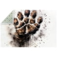 thumbnail image 1 of Paw Print Soft Polyester Bathroom Mat Rug Absorbent Quick Dry Shower Floor Carpet for Bath Tub Sink Toilet Modern Geometric Design 200x300cm - Grey, 1 of 6