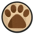 thumbnail image 1 of Paw Print Solid Applique Multi-Color Embroidered Hook & Loop Patch - 3.5 Inch Large, 1 of 5
