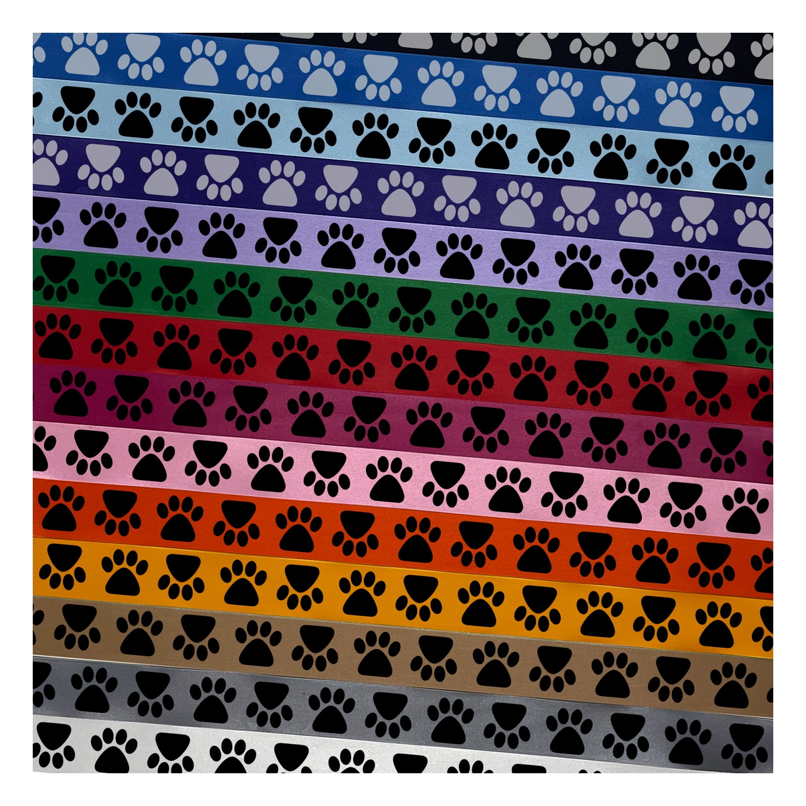 Paw Print Solid Satin Ribbon for Gift Wrapping Bows Craft DIY Projects ...