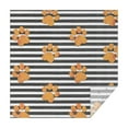 thumbnail image 1 of Paw Print Sonstripes Square Tablecloth,Waterproof Square Table Cover,Wipeable Spillproof Washable Table Cover for Home Kitchen Party Decor 42"X42"(107x107cm), 1 of 6