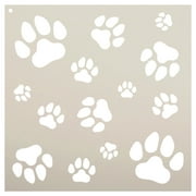 Paw Print Stencil by StudioR12 - Select Size - USA Made - Cat & Dog Paw Print Reusable Stencils for Crafts & Painting  DIY Pet Wall Decor  STCL6976