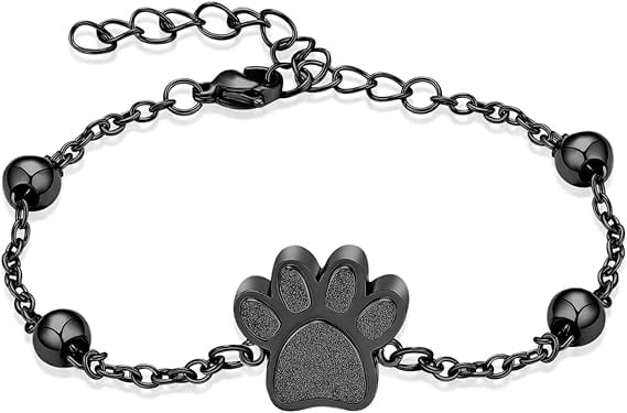Paw Print Urn Bracelet for Ashes for Dog Cat Cremation Jewelry ...
