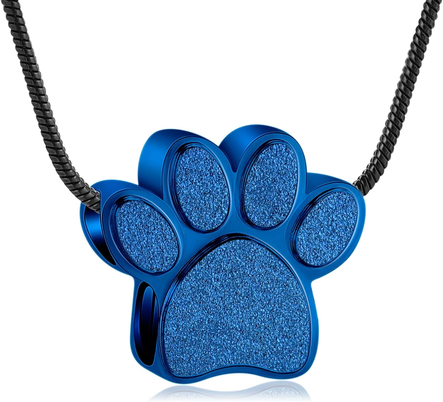 Paw Print Urn Cremation Necklace for Ashes Dog Cat Pet Paw Print Animal ...