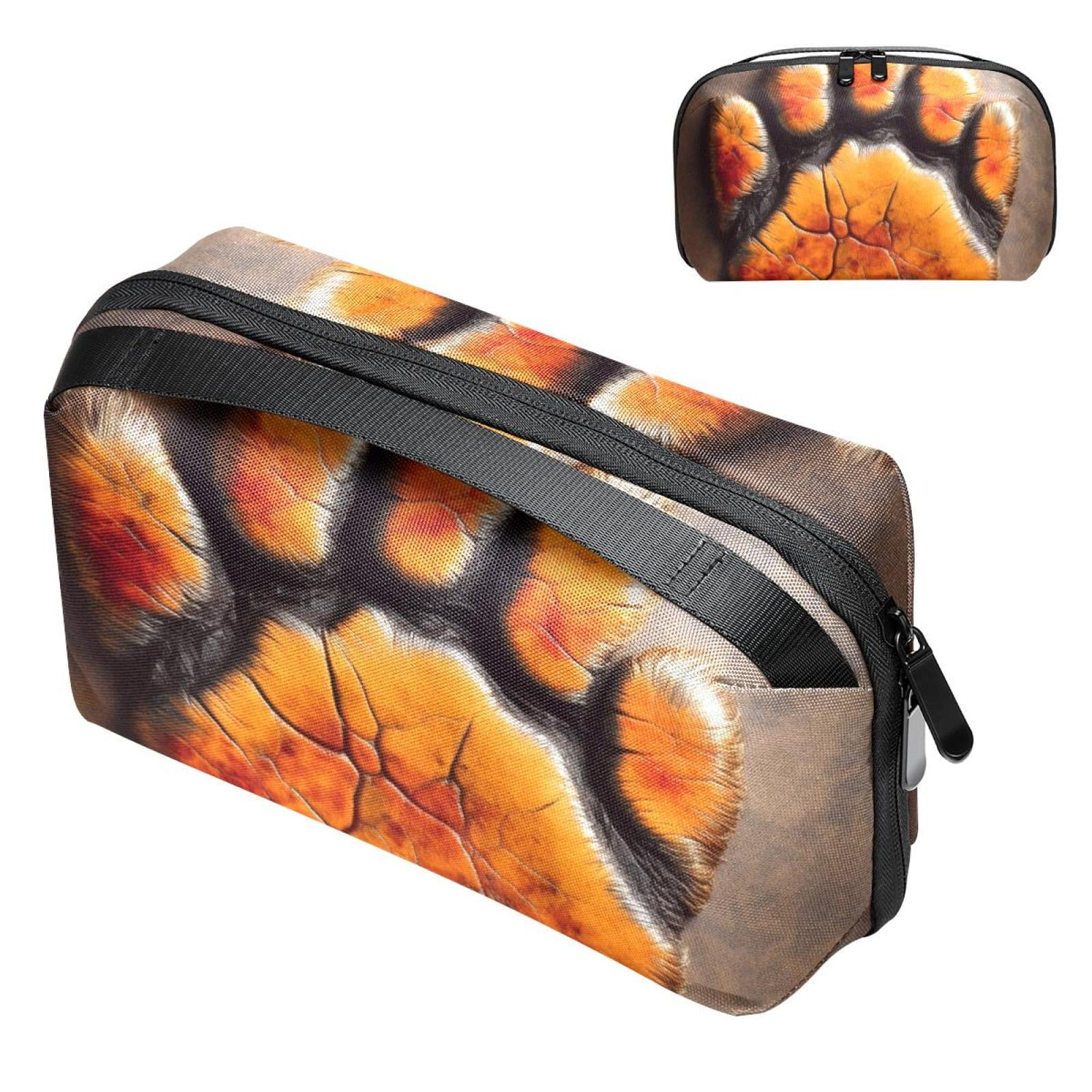 Paw print waterproof oxford fabric charger organizer storage pouch