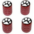thumbnail image 1 of Paw Print White on Black Tire Rim Wheel Aluminum Valve Stem Caps, Multiple Colors, 1 of 1