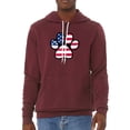 thumbnail image 1 of Paw Print with American Flag 4th of July Hoodies, Unisex Graphic Sweatshirts - Maroon MH200HOODPATRIOT S5 M, 1 of 3