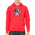 thumbnail image 1 of Paw Print with American Flag 4th of July Hoodies, Unisex Graphic Sweatshirts - Red MH200HOODPATRIOT S5 XS, 1 of 3