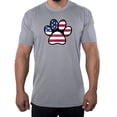 thumbnail image 1 of Paw Print with American Flag, Men's Patriotic Shrits, Graphic Tees - Heather Grey MH200PATRIOT S5 L, 1 of 3