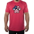 thumbnail image 1 of Paw Print with American Flag, Men's Patriotic Shrits, Graphic Tees - Heather Red MH200PATRIOT S5 S, 1 of 3