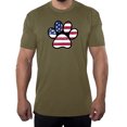 thumbnail image 1 of Paw Print with American Flag, Men's Patriotic Shrits, Graphic Tees - Olive Drab MH200PATRIOT S5 XL, 1 of 3