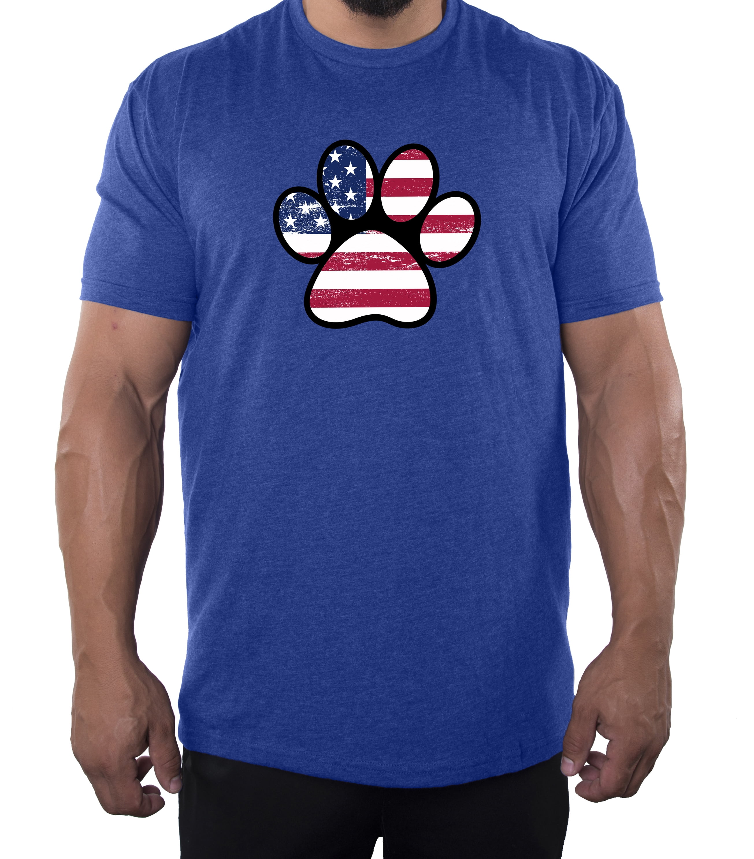 Patriotic Pup Patch Short Sleeve T-Shirt- Indigo main image 1