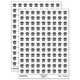 thumbnail image 1 of Paw Print with Heart Dog 200+ Round Stickers - White - Matte Finish - 0.50" Size, 1 of 3