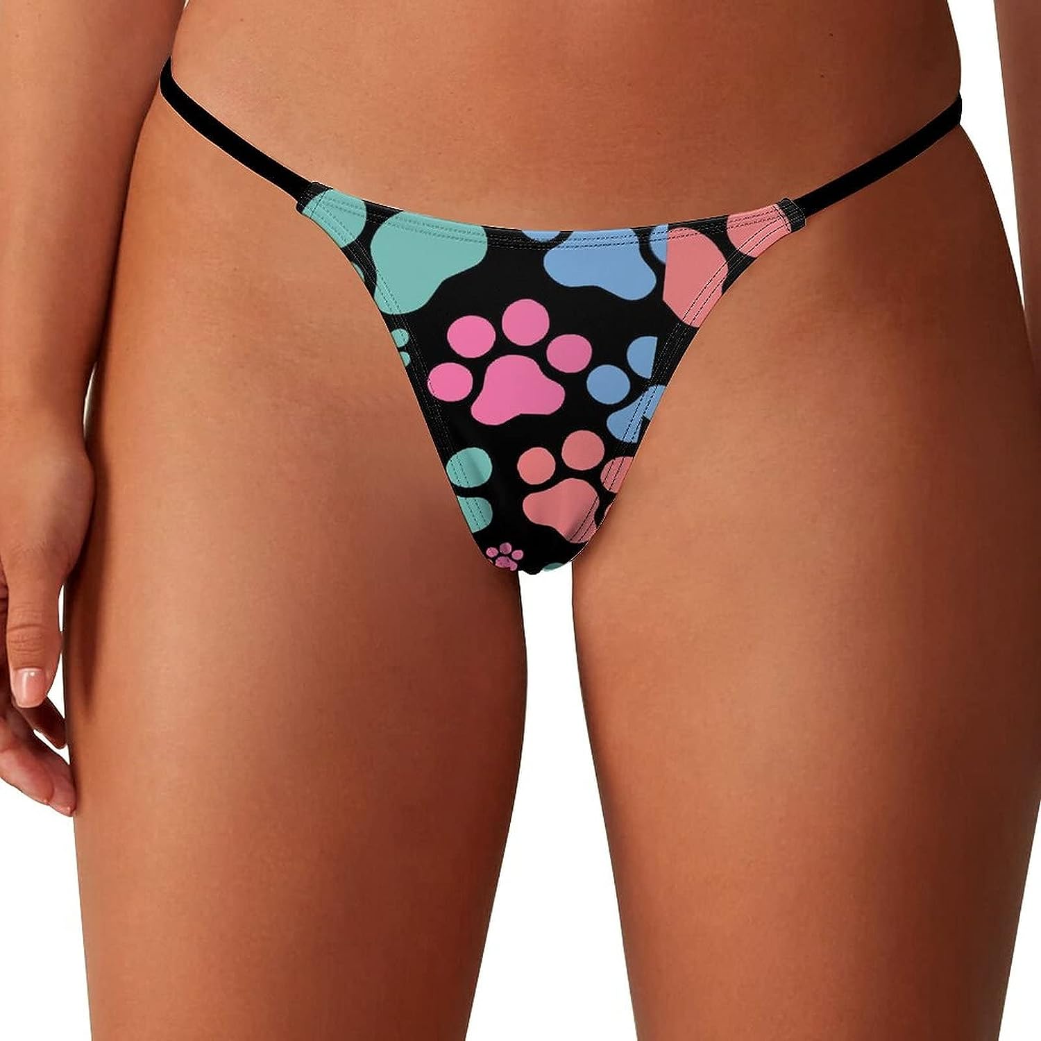 Paw PrintWomen's Bikini Panty Sexy Thong G String TBack Cute Funny