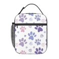 thumbnail image 1 of Paw Prints Background With Hearts Decoration Insulated Lunch Bag - Cute Tote With Large Capacity, Reusable Cooler For Women And Men At Work, Picnic, Travel, Office & Beach, 1 of 9