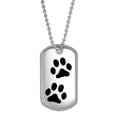 thumbnail image 1 of Paw Prints Black White Dog Tag, 1 of 1