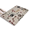 thumbnail image 1 of Paw Prints and Bones Flannel Non Slip Door Rugs,Washable Door Mats Indoor,Decorative Door Mats,Dirt-Resistant and Absorbent Doormat for Entrance,Bedroom,Kitchen,Bathroom,31.5x17in(80x43cm), 1 of 4