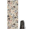 thumbnail image 1 of Paw Prints and Bones Hot Yoga Mat Towel Non Slip for Hot Yoga - Quick-Drying Yoga Mat Cover with 4 Corner Pockets with Travel Bag - Hot Yoga Towel Non Slip Grip Moisture Wicking Sweat 70"x26", 1 of 6