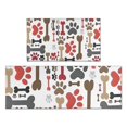 thumbnail image 1 of Paw Prints and Bones Kitchen Rugs Sets Of 2,Anti Fatigue Kitchen Mat Rugs Non Slip Washable,Decorative Kitchen Floor Mats for Kitchen,Sink,Laundry,17"x30"+17"x47", 1 of 7
