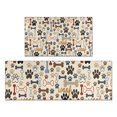 thumbnail image 1 of Paw Prints and Bones Kitchen Rugs Sets Of 2,Anti Fatigue Kitchen Mat Rugs Non Slip Washable,Decorative Kitchen Floor Mats for Kitchen,Sink,Laundry,17"x30"+17"x47", 1 of 7