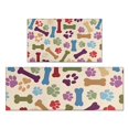 thumbnail image 1 of Paw Prints and Bones Kitchen Rugs Sets Of 2,Anti Fatigue Kitchen Mat Rugs Non Slip Washable,Decorative Kitchen Floor Mats for Kitchen,Sink,Laundry,17"x30"+17"x47", 1 of 7