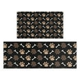 thumbnail image 1 of Paw Prints and Bones Kitchen Rugs Sets Of 2,Anti Fatigue Kitchen Mat Rugs Non Slip Washable,Decorative Kitchen Floor Mats for Kitchen,Sink,Laundry,17"x30"+17"x47", 1 of 7